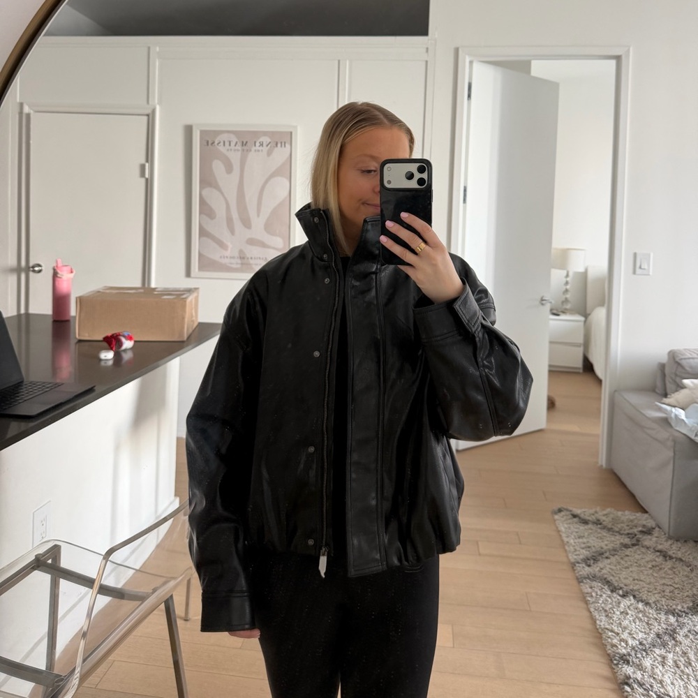 Zara Black Leather Jacket